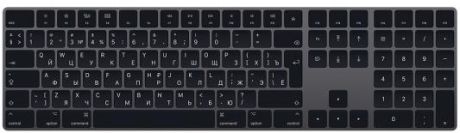 Клавиатура беспроводная Apple Magic Keyboard Bluetooth серый MRMH2RS\A