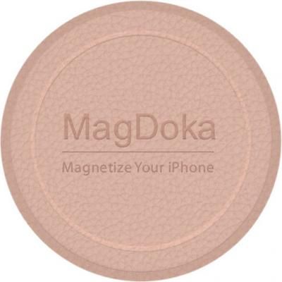 Магнитное крепление SwitchEasy MagDoka Mounting Disc для зарядного устройства Apple MagSafe. Совместим с Apple iPhone 12&11. Внешняя отделка: полиуретан. Цвет: розовый