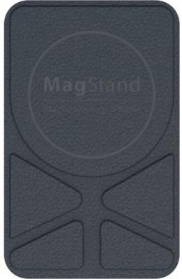 Магнитное крепление-подставка SwitchEasy MagStand Leather Stand для зарядного устройства Apple MagSafe. Совместимо с Apple iPhone 12&11. Внешняя отделка: искусственная кожа (полиуретан). Цвет: синий.