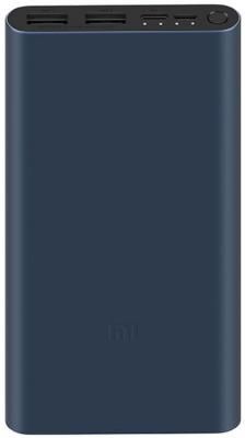 Мобильный аккумулятор Xiaomi Mi Power Bank 3 PLM13ZM Li-Pol 10000mAh 2.4A черный 2xUSB