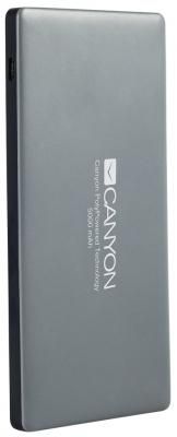 Внешний аккумулятор Power Bank 5000 мАч Canyon CNS-TPBP5DG серый