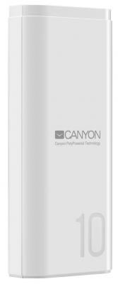 Внешний аккумулятор Power Bank 10000 мАч Canyon CNE-CPB010W белый