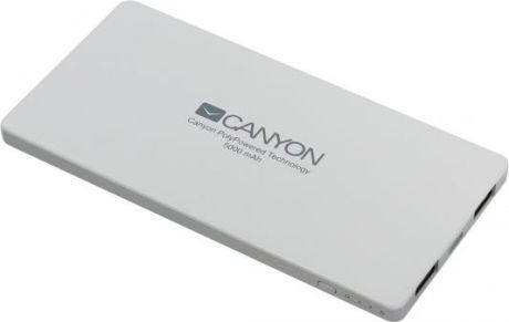 Портативное зарядное устройство Canyon CNS-TPBP5W 5000мАч белый