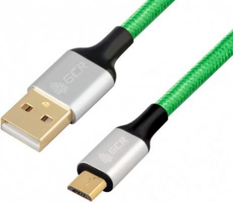 Кабель USB 2.0 microUSB 2м Green Connection 33-050577 круглый зеленый