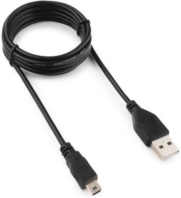 Кабель miniUSB 1.8м Гарнизон круглый GCC-USB2-AM5P-1.8M