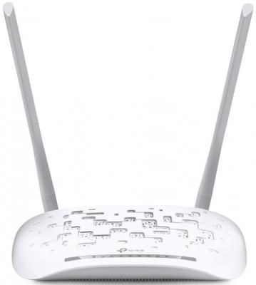 Беспроводной маршрутизатор ADSL TP-LINK TD-W8961N 802.11bgn 300Mbps 2.4 ГГц 4xLAN белый