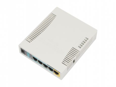 Беспроводной маршрутизатор MikroTik RB951Ui-2HnD 802.11bgn 300Mbps 2.4 ГГц 5xLAN USB белый