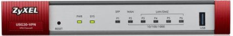 Межсетевой экран Zyxel ZyWALL USG20-VPN 1xWAN 4xLAN1/LAN2/DMZ 2xUSB