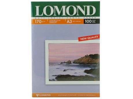 Фотобумага Lomond A3 170г/кв.м матовая двухсторонняя 100л 0102012