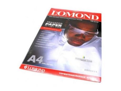 Бумага Lomond 0808411 (A4, 140гр, 10л) термоперев. светлые ткани, для струйных