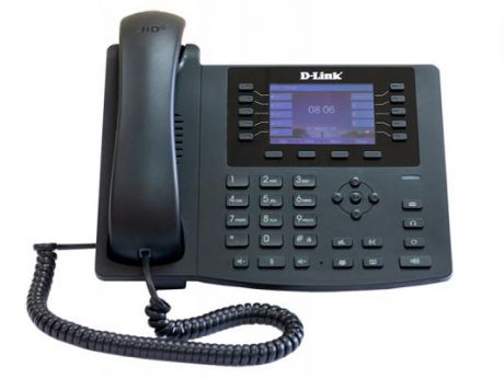 IP - телефон D-Link DPH-400SE/F5B IP-телефон с большим экраном и разъемом для дополнительного модуля расширения клавиш (1 порт LAN, 1 порт WAN и подд