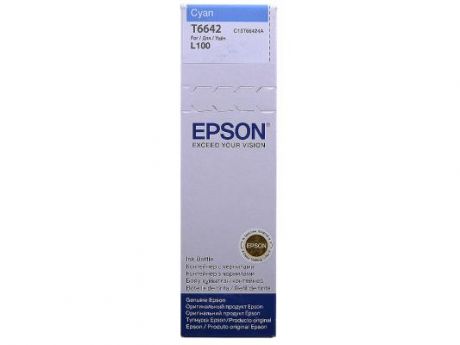 Чернила Epson C13T66424A C13T66424A для для L100 L110 L210 L300 L355 7500стр Голубой
