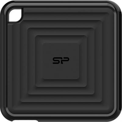 Внешний SSD External SSD Silicon Power 480Gb PC60 <SP480GBPSDPC60CK> (USB 3.2 Gen2, 540/500Mbs, 80х80х11.2mm, 46g) Black