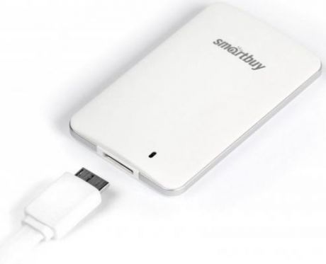 Внешний жесткий диск 1Tb SSD Smartbuy S3 Drive SB1024GB-S3DW-18SU30 белый (1.8", USB3.0, 425/400Mbs, TLC)