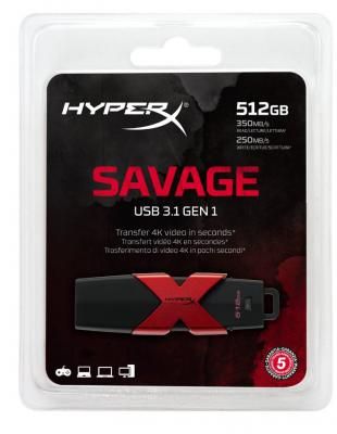 Флешка USB 512Gb Kingston HX Savage HXS3/512GB