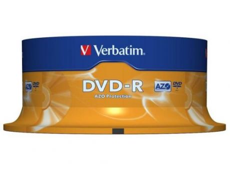 Диски DVD-R 4.7Gb Verbatim 16х 25 шт Cake Box <43522>