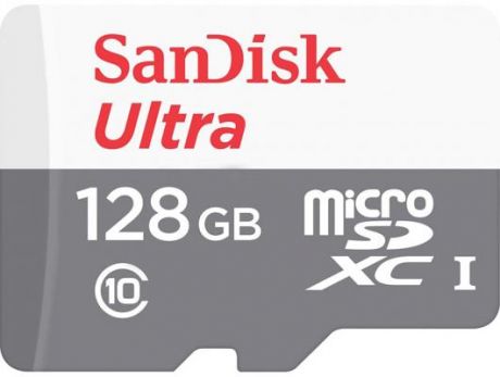 Флеш карта microSDXC 128Gb Class10 Sandisk SDSQUNS-128G-GN6MN Ultra 80 w/o adapter