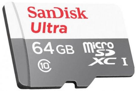 Карта памяти Micro SDXC 64Gb Class 10 Sandisk SDSQUNS-064G-GN3MN