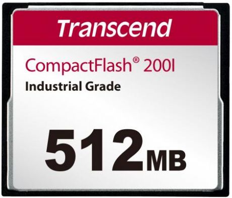 Промышленная карта памяти CompactFlash Transcend 200I, 512 Мб SLC, темп. режим от -40? до +85?