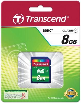 Карта памяти SDHC 8Gb Transcend Class4