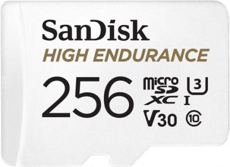 Флеш карта microSD 256GB SanDisk microSDXC Class 10 UHS-I U3 V30 High Endurance Video Monitoring Card