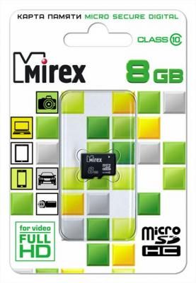 Флеш карта microSD 8GB Mirex microSDHC Class 10