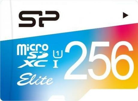 Флеш карта microSD 256GB Silicon Power Elite microSDHC Class 10 UHS-I Colorful