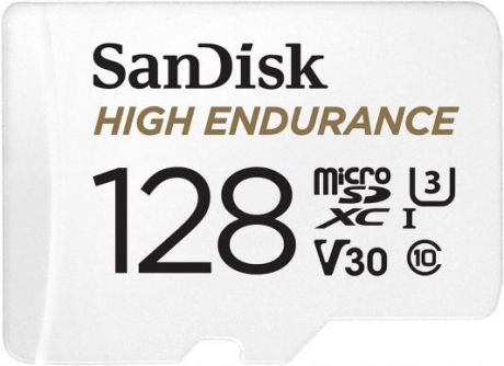 Флеш карта microSD 128GB SanDisk microSDXC Class 10 UHS-I U3 V30 High Endurance Video Monitoring Card