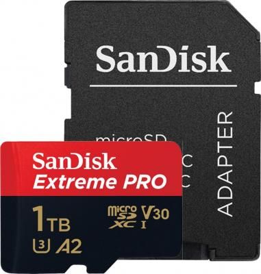 Флеш карта microSD 1TB SanDisk microSDXC Class 10 UHS-I A2 C10 V30 U3 Extreme Pro (SD адаптер) 170/90 MB/s