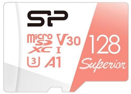 Флеш карта microSD 128GB Silicon Power Superior A1 microSDXC Class 10 UHS-I U3 100/80 Mb/s (SD адаптер)