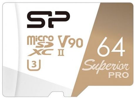 Флеш карта microSD 64GB Silicon Power Superior Pro A2 microSDXC Class 10 UHS-II U3 V90 290/160 Mb/s