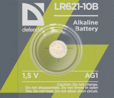 Батарейки Defender LR621-10B AG1 10 шт 56301