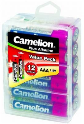 Батарейки Camelion Plus Alkaline AAA 12 шт LR03-PBH12