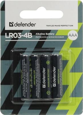 Батарейки Defender LR03-4B 4PCS AAA 4 шт 56002