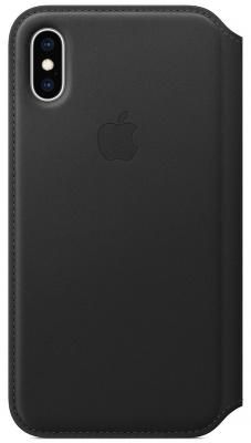 Чехол-книжка Apple "Leather Folio" для iPhone XS чёрный MRWW2ZM/A