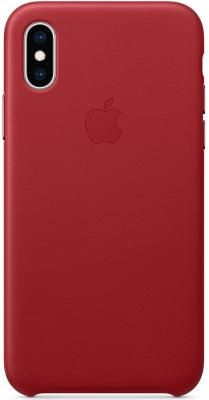 Накладка Apple "Leather Case" для iPhone XS красный MRWK2ZM/A