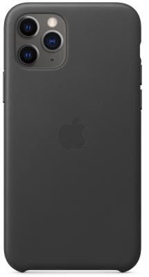 Чехол Apple Leather Case для iPhone 11 Pro чёрный (MWYE2ZM/A)