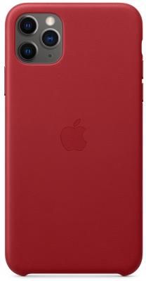 Чехол Apple Leather Case - (PRODUCT)RED для iPhone 11 Pro Max красный