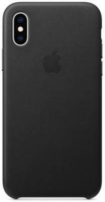Накладка Apple "Leather Case" для iPhone XS чёрный MRWM2ZM/A