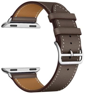 Ремешок Lyambda Minkar для Apple Watch серый коричневый LWA-02-44-GR