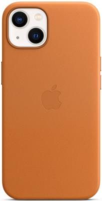 Накладка Apple Leather Case with MagSafe для iPhone 13 золотистая охра MM103ZE/A