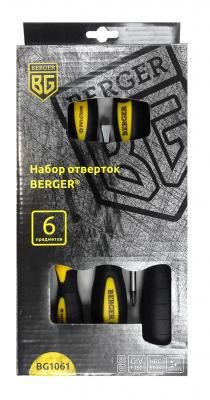 Набор отверток крестообразная шлицевая BERGER BG1061 (BG1061)