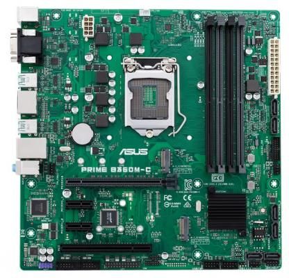 Материнская плата ASUS PRIME B360M-C/CSM Socket 1151 v2 B360 4xDDR4 1xPCI-E 16x 1xPCI 2xPCI-E 1x 6 uATX Retail (90MB0W80-M0EAYC)