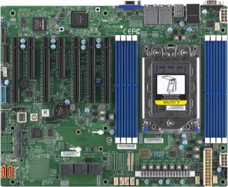 Материнская плата SuperMicro MBD-H12SSL-I-B Intelligent Platform Management Interface, Single AMD EPYC™ 7003/7002 Series Processor,2TB Registered ECC DDR4 3200MHz SDRAM in 8 DIMMs,5 PCI-E 4.0 x16,2 PCI-E 4.0 x8,8 SATA3, 2 M.2