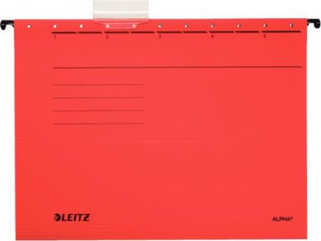 Подвесные папки Leitz ALPHA Стандарт, А4, красный, упк/25шт, цена за 1 штуку 19850025