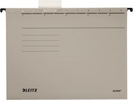Подвесные папки Leitz ALPHA Стандарт, А4, серый, упк/25шт, цена за 1 штуку 19850085
