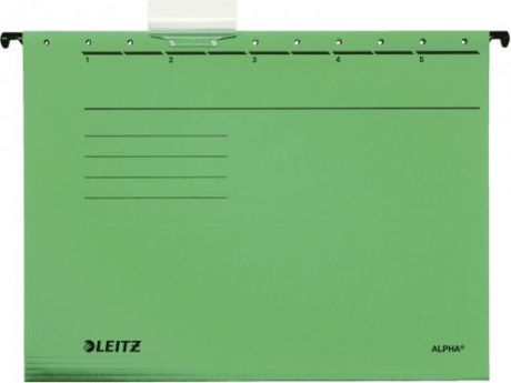 Подвесные папки Leitz ALPHA Стандарт, А4, зеленый, упк/25шт, цена за 1 штуку 19850055