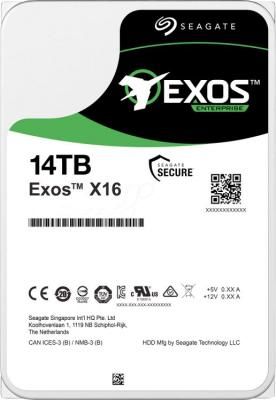 Накопитель на жестком магнитном диске Seagate Жесткий диск Exos X16 HDD 14TB 512E ST14000NM002G 3.5" SAS 12Gb/s 256Mb 7200rpm