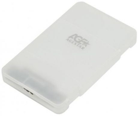 Внешний контейнер для HDD 2.5" SATA AgeStar 3UBCP3 USB3.1 пластик белый