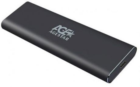 Внешний корпус SSD AgeStar 3UBNF1C m2 NGFF 2280 B-Key USB 3.0 алюминий серый